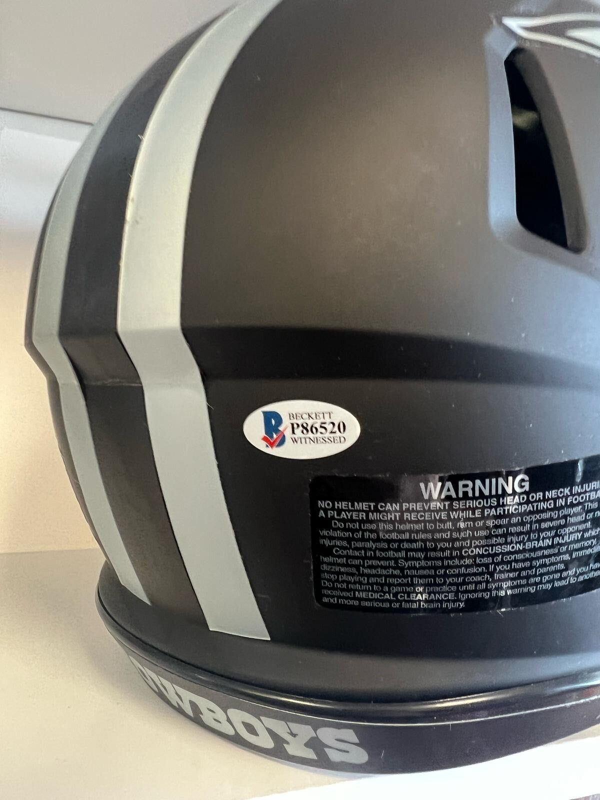 DEION SANDERS COWBOYS SIGNED AUTOGRAPHED ECLIPSE PRO LINE FULL SIZE HELMET BAS