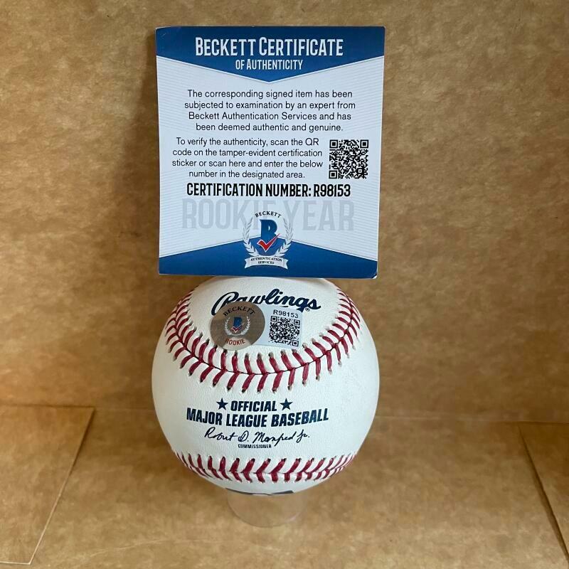 OSIRIS JOHNSON MIAMI MARLINS ROOKIE YEAR SIGNED AUTO M.L. BASEBALL BAS R98153
