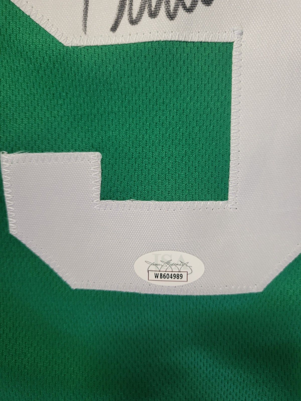 DERRICK WHITE #9 BOSTON CELTICS SIGNED AUTOGRAPH CUSTOM JERSEY SZ XL JSA COA **