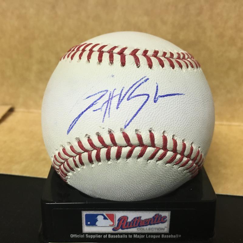 SCOTT VAN SLYKE LOS ANGELES DODGERS M.L. SIGNED BASEBALL W/COA