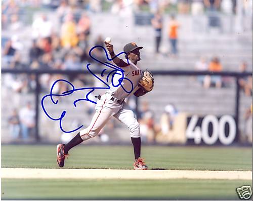 EUGENIO VELEZ SAN FRANCISCO GIANTS SIGNED 8X10 PHOTO