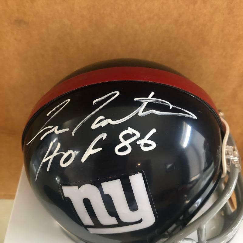 FRAN TARKENTON NEW YORK GIANTS HOF 86  THROWBACK SIGNED MINI HELMET W/COA 