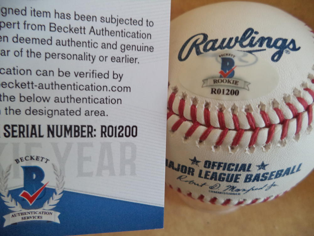 JESUS SANCHEZ TAMPA BAY RAYS ROOKIE YEAR SIGNED M.L. BASEBALL BECKETT RO1200