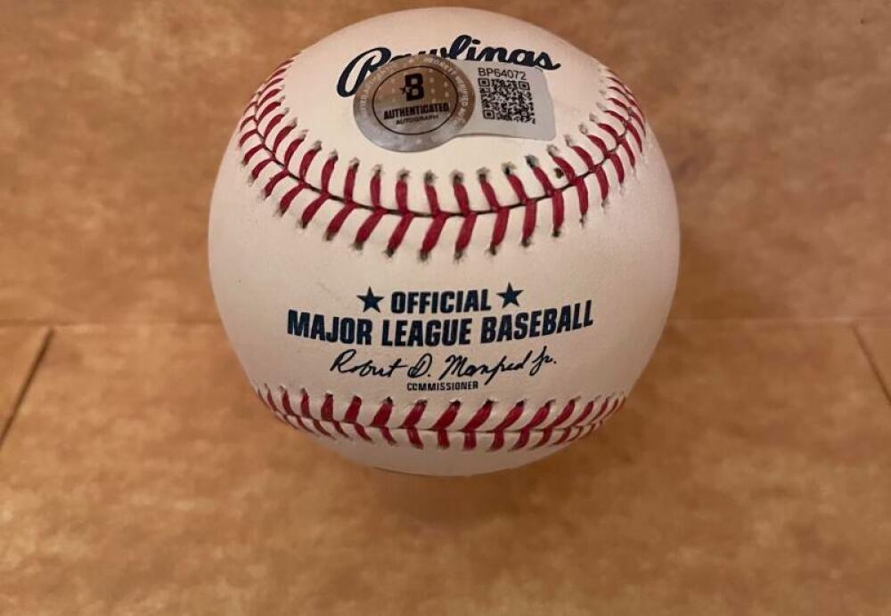 KE'BRYAN HAYES PIRATES SIGNED AUTOGRAPHED M.L. BASEBALL BECKETT AUTH