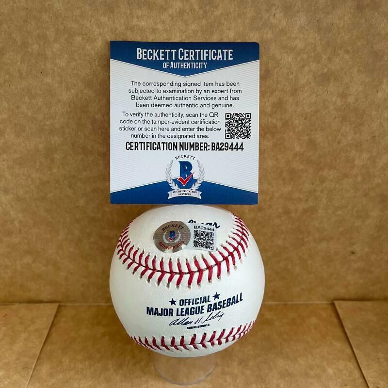 DARREN OLIVER CARDINALS/RED SOX SIGNED AUTO M.L. BASEBALL BECKETT BA29444