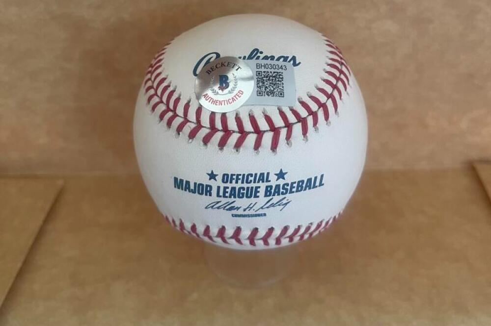 MATT OLSON A'S SIGNED AUTO M.L. BASEBALL BECKETT AUTH
