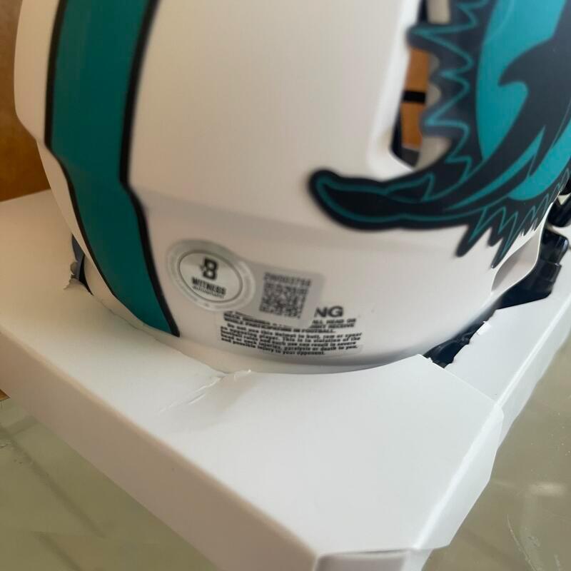 ODELL BECKHAM JR. DOLPHINS SIGNED AUTOGRAPHED LUNAR MINI HELMET BECKETT 