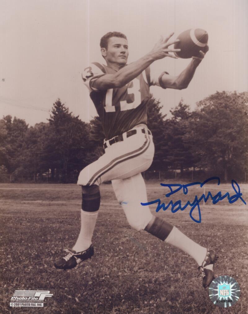 DON MAYNARD JETS SIGNED AUTOGRAPHED 8X10 PHOTO W/ COA