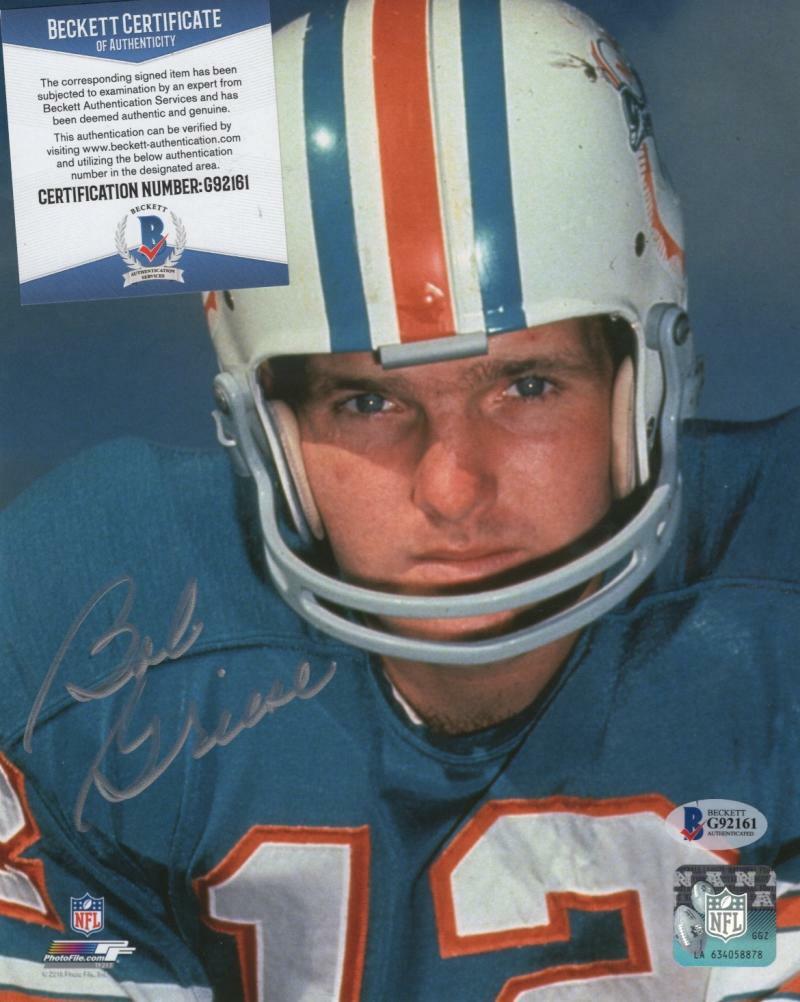 BOB GRIESE MIAMI DOLPHINS SIGNED 8X10 PHOTO BECKETT G92161