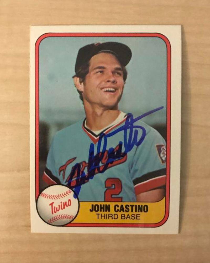 JOHN CASTINO MINNESOTA TWINS SIGNED AUTOGRAPHED 1981 FLEER CARD #554 W/COA