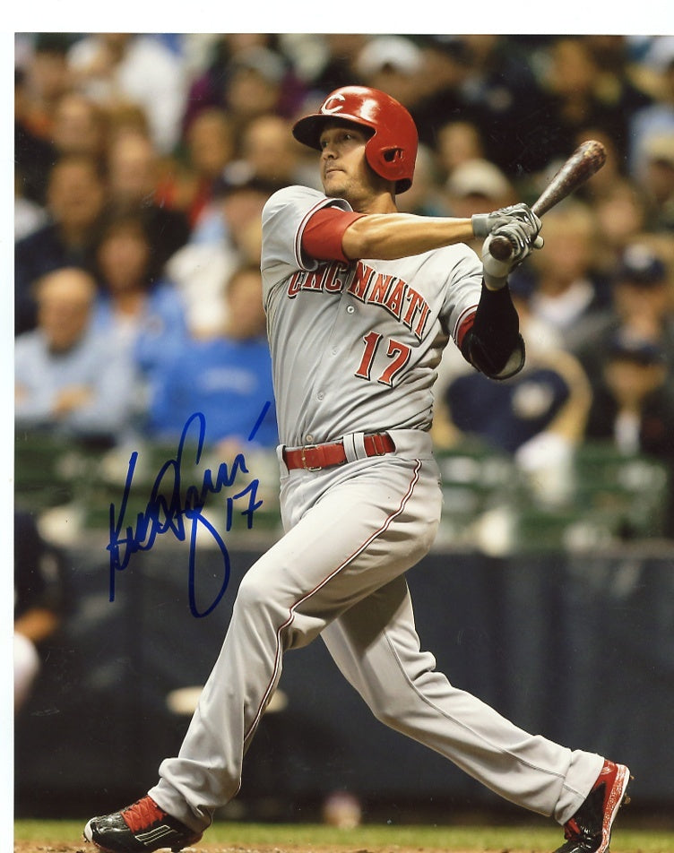KRIS  NEGRON   #17   CINCINNATI  REDS  SIGNED AUTOGRAPHED 8X10  PHOTO  W/ COA