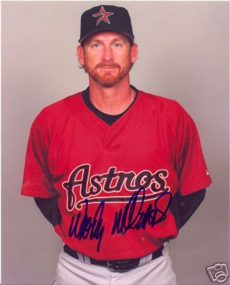 WOODY WILLIAMS HOUSTON ASTROS SIGNED 8X10 PHOTO W/COA
