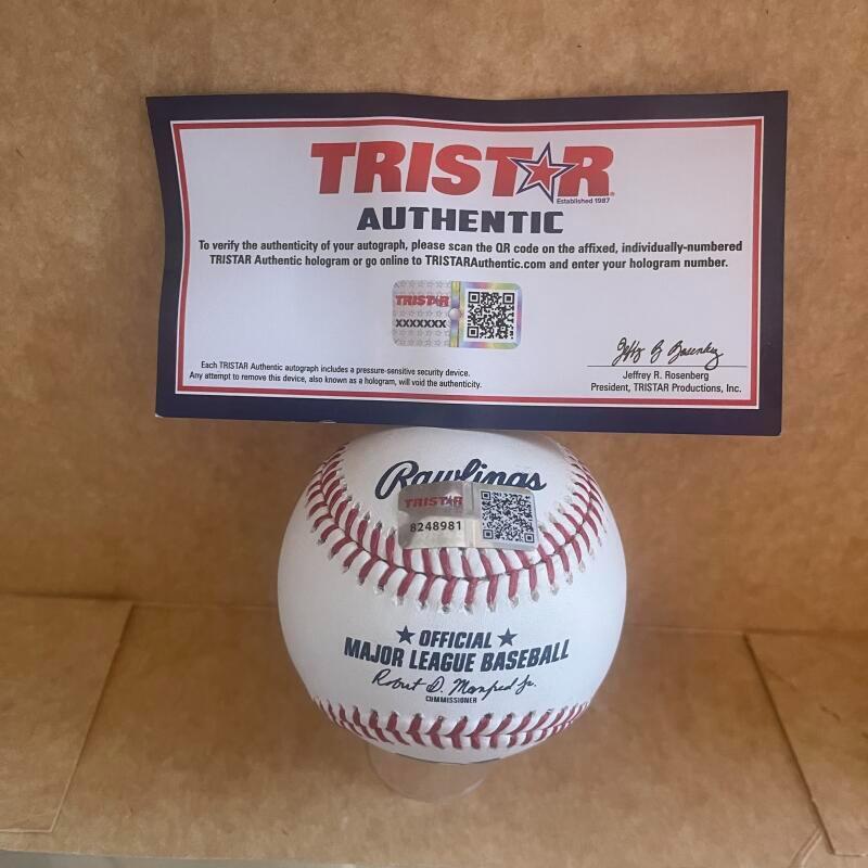 BRYCE ELDER BRAVES SIGNED AUTOGRAPHED M.L. BASEBALL TRI STAR 