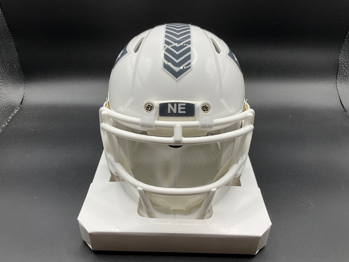 Drew Bledsoe Signed Salute to Service Riddell Mini Helmet Patriots JSA Auto