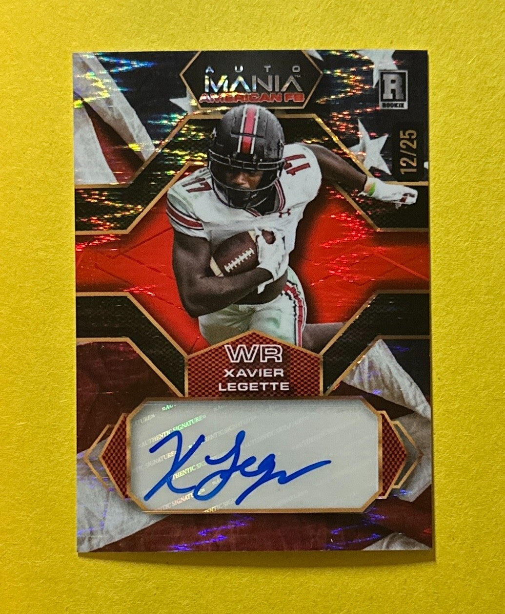 2024 WILDCARD AMERICAN FB XAVIER LEGETTE ROOKIE AUTO /25 #AMAH-XL PANTHERS