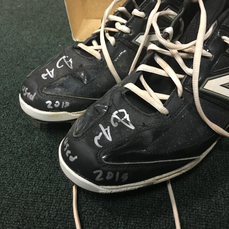 ANTHONY ALFORD TORONTO BLUE JAYS 2015 GAME USED CLEATS W/COA