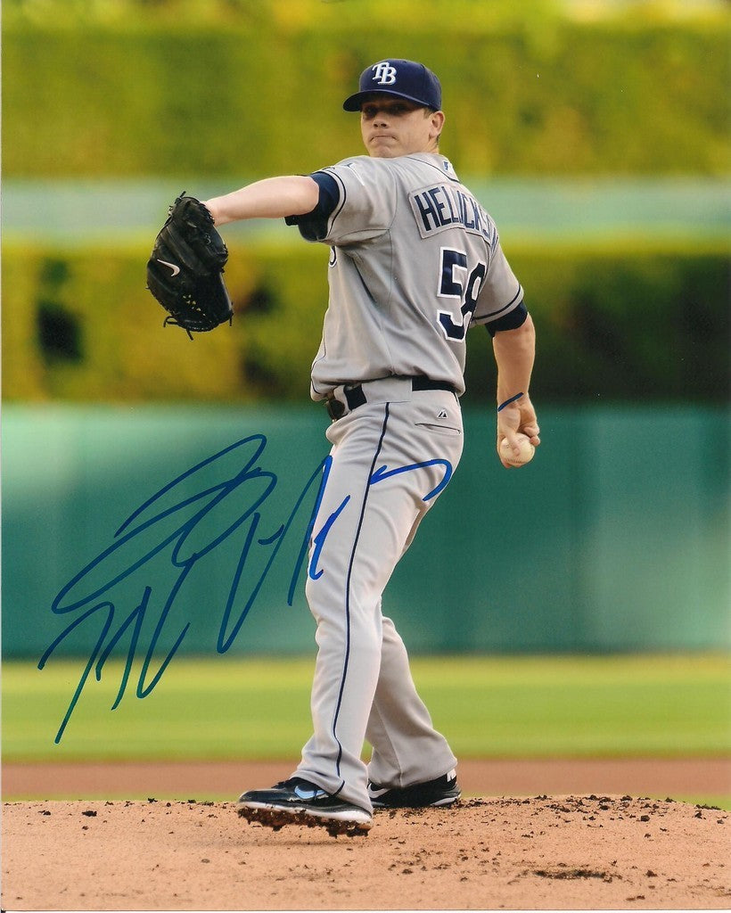 JEREMY HELLICKSON TAMPA BAY RAYS SIGNED 8X10 PHOTO