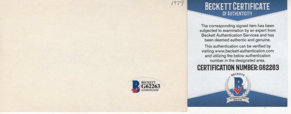 DAVE STIEB TORONTO BLUE JAYS SIGNED 3X5 INDEX CARD BECKETT G62263