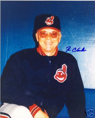 RON CLARK CLEVELAND INDIANS SIGNED 8X10 PHOTO W/COA