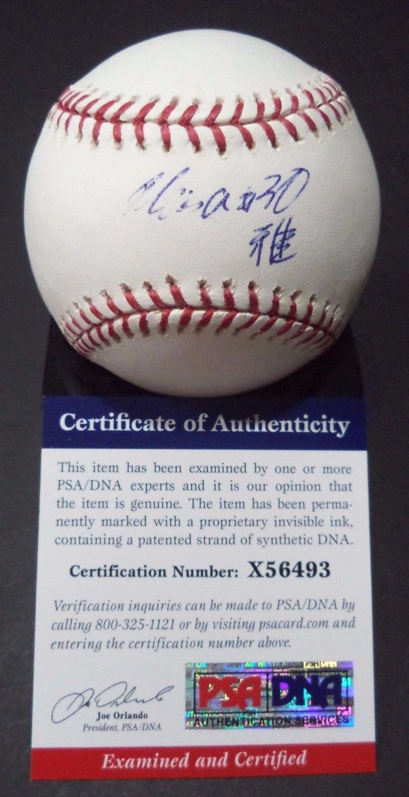 HONG-CHIH KUO LA DODGERS SIGNED AUTOGRAPHED ROMLB BASEBALL PSA/DNA COA #X56493
