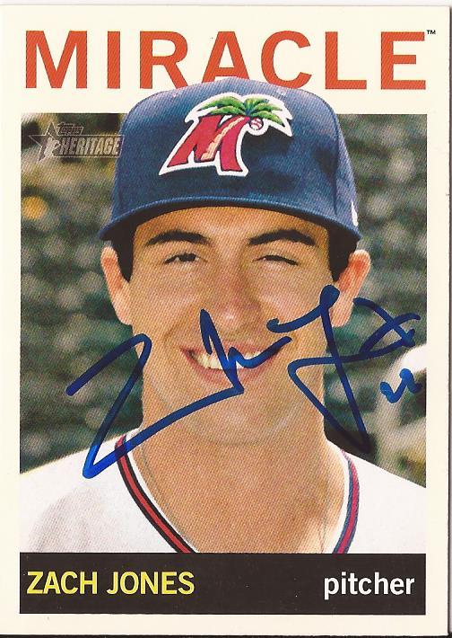 ZACH JONES MIRACLE SIGNED AUTOGRAPHED 2013 TOPPS HERITAGE #164 W/COA 