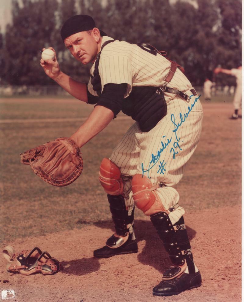 CHARLIE SILVERA NEW YORK YANKEES #29 SIGNED AUTOGRAPHED 8X10 PHOTO W/ COA