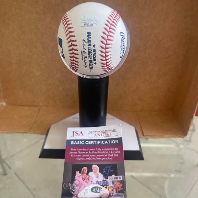 CLAY CARROLL REDS 75 WS CHAMPS SIGNED AUTOGRAPHED M.L. BASEBALL JSA AUTH 