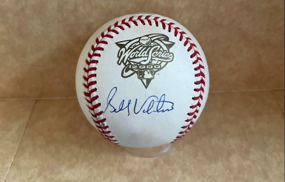 BOBBY VALENTINE METS 9-11 SIGNED AUTO  2000 WORLD SERIES BASEBALLL JSA D55619