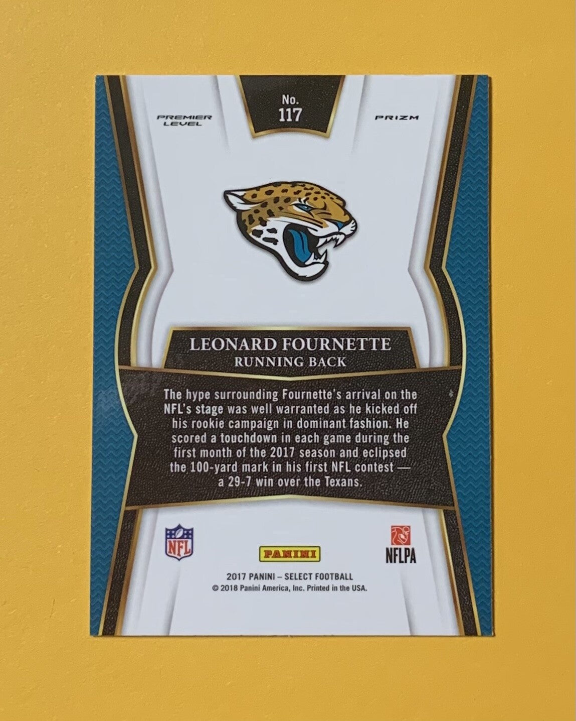 2017 PANINI SELECT PREMIER LEVEL ROOKIE CARD #117 JAGUARS