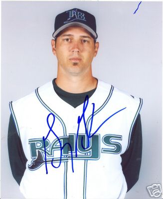 GARY GLOVER TAMPA BAY DEVIL RAYS SIGNED 8X10 PHOTO COA