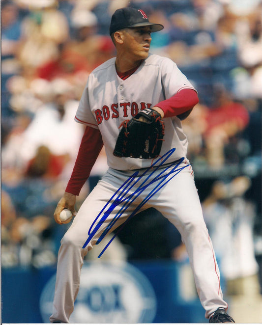 JULIAN TAVAREZ BOSTON RED SOX SIGNED 8X10 PHOTO W/COA