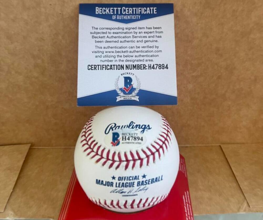 CARLOS PENA RED SOX/RAYS SIGNED AUTO M.L. BASEBALL BECKETT AUTH