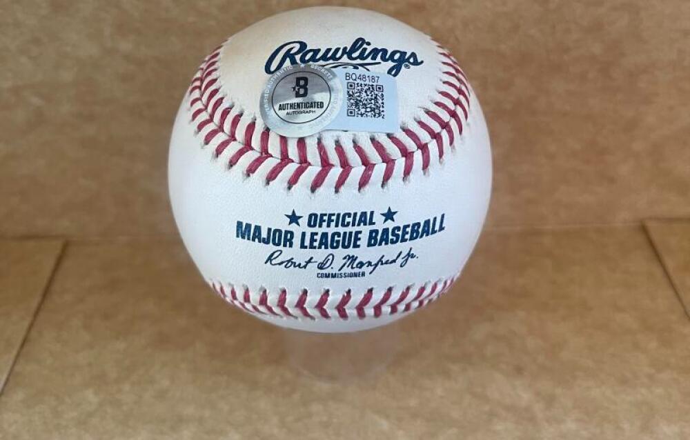HERM WINNINGHAM REDS 1990 WS CHAMPS SIGNED AUTO M.L. BASEBALL BECKETT AUTH