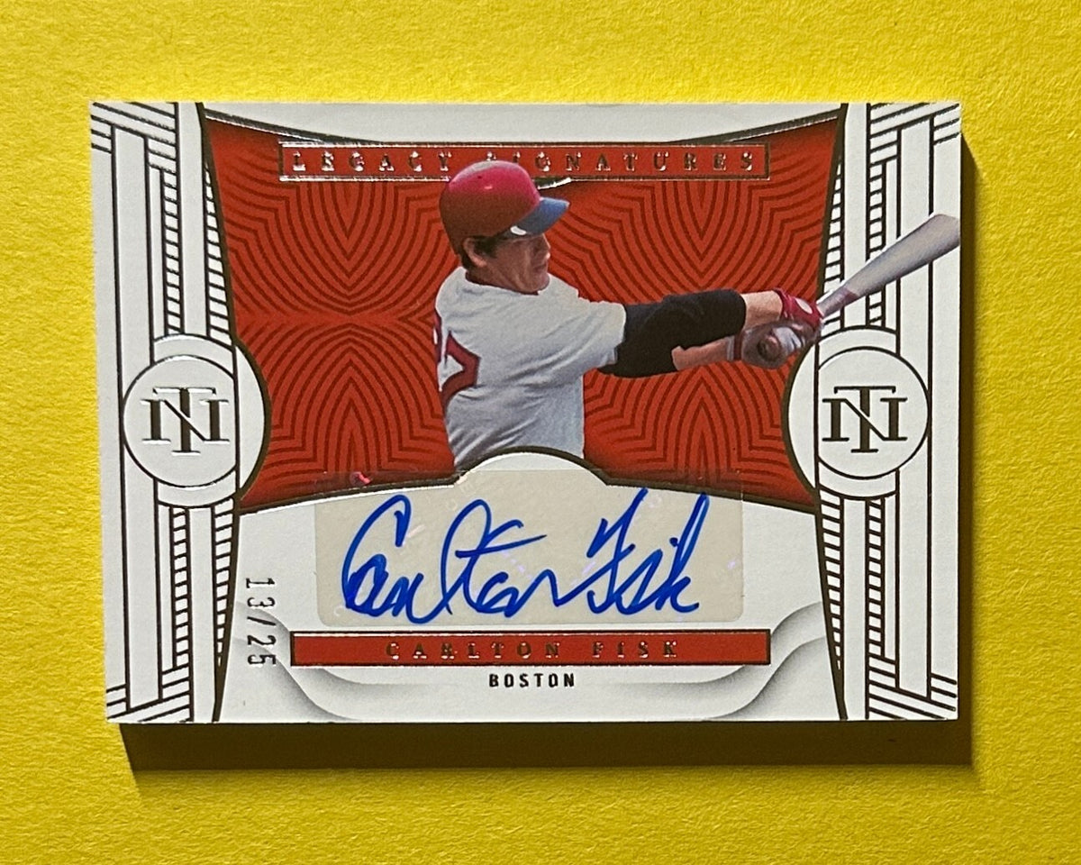 2023 PANINI NATIONAL TREASURES CARLTON FISK LEGACY SIGNATURES AUTO /25 #LS-CF