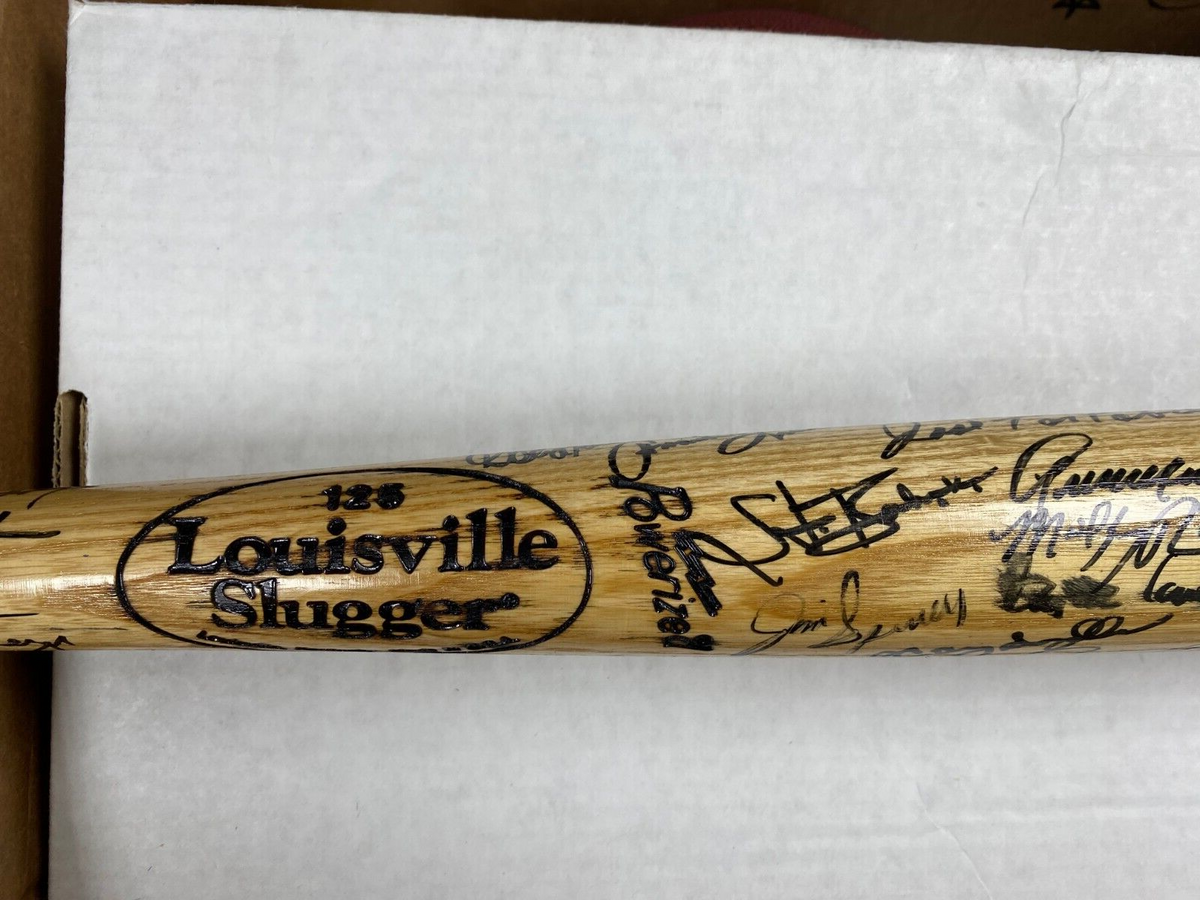 MLB LEGENDS SIGNED JOE DIMAGGIO CHILDRENS HOSPITAL BAT W/COA AL DOWNING +++ A