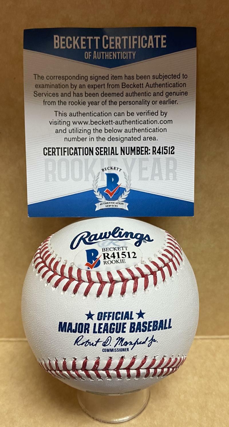 FORREST WHITLEY HOUSTON ASTROS ROOKIE YEAR SIGNED M.L. BASEBALL BECKETT R41512