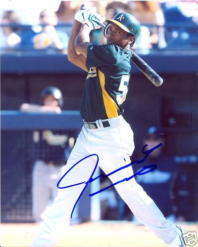 JEMILE WEEKS OAKLAND A'S SIGNED 8X10 PHOTO W/COA