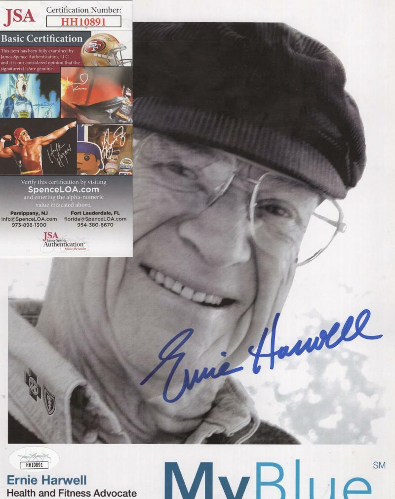 ERNIE HARWELL DETROIT TIGERS ANNOUNCER OVERSIZED SIGNED PHOTO JSA HH10891