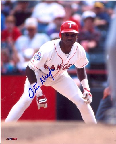 OTIS NIXON TEXAS RANGERS SIGNED 8X10 PHOTO W/COA