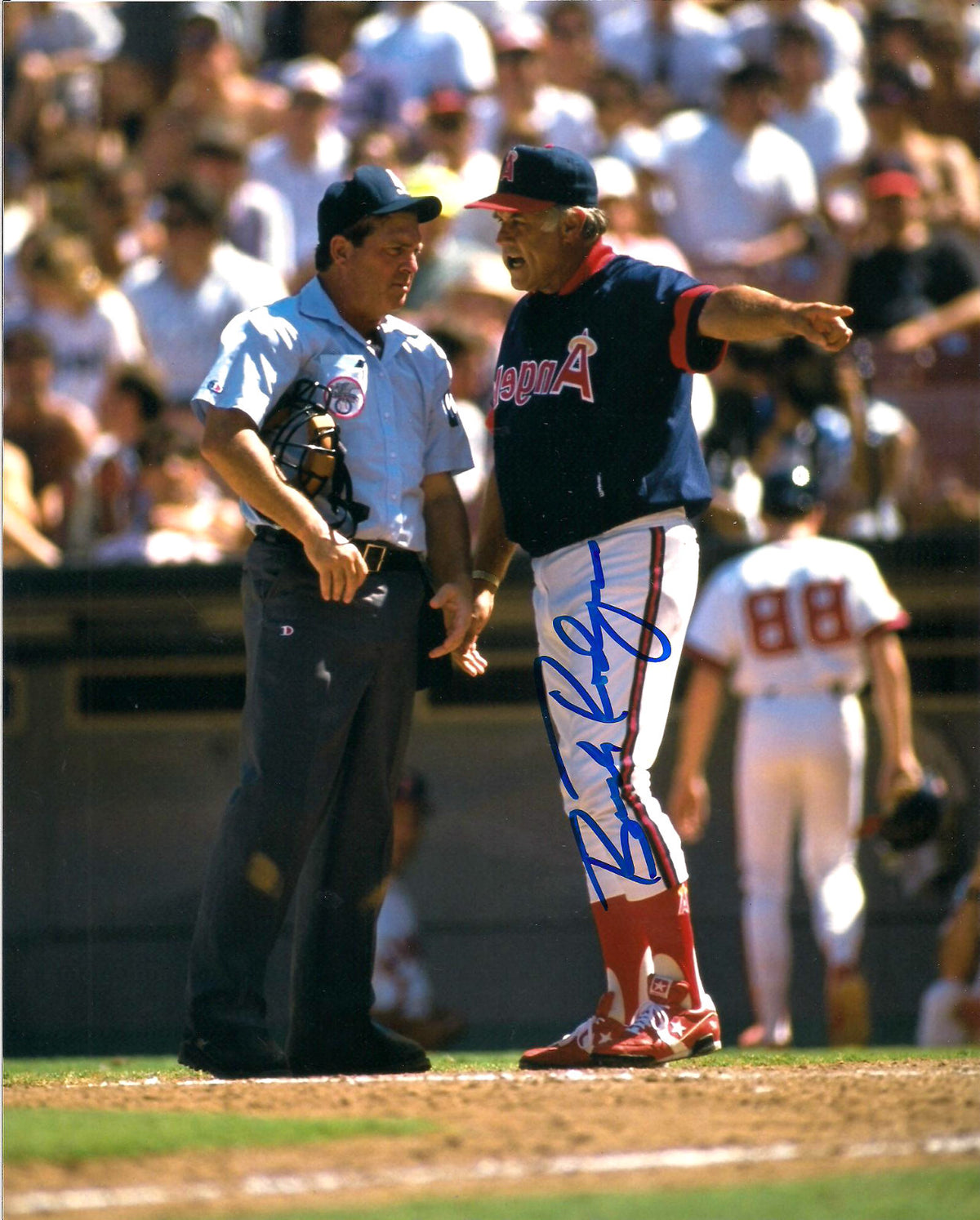 BUCK RODGERS CALIFORNIA ANGELS SIGNED AUTOGRAPHED 8X10 PHOTO W/COA