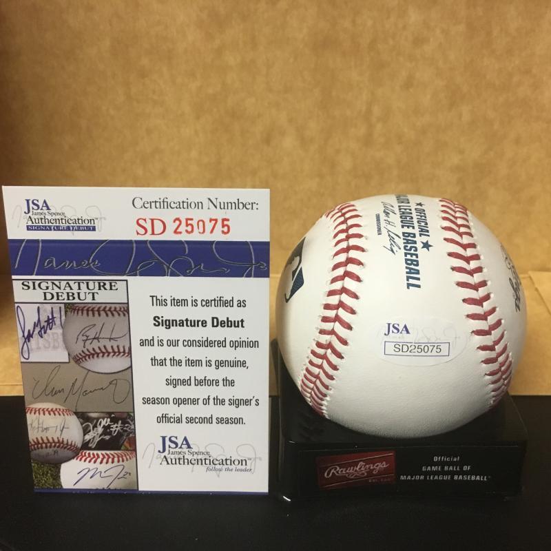 STEVEN MOYA DETROIT TIGERS M.L. SIGNED BASEBALL JSA SD25075