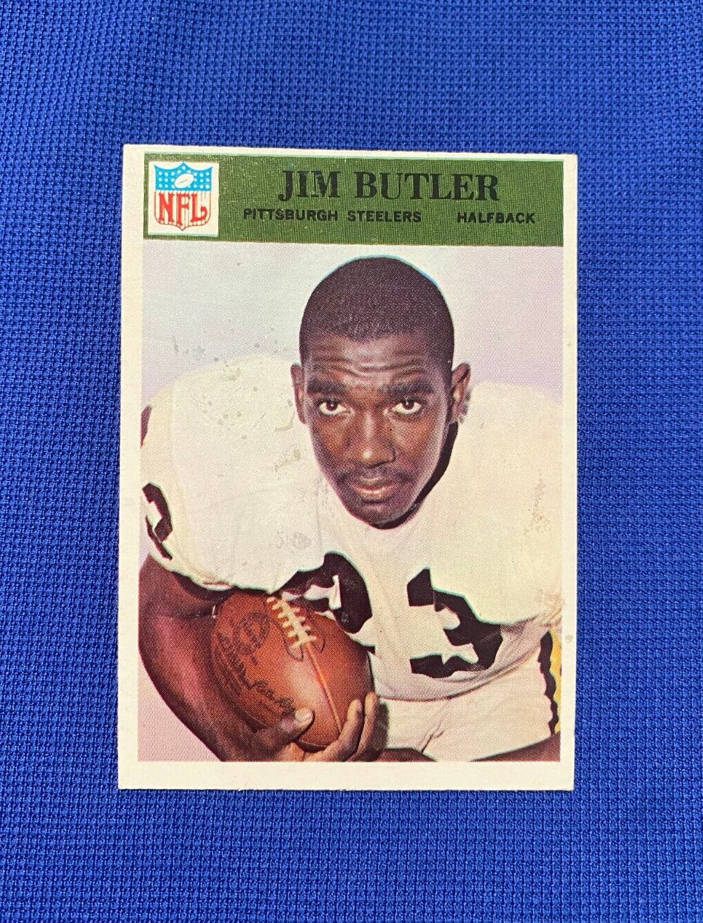 1966 PHILADELPHIA FOOTBALL JIM BUTLER PITTSBURGH STEELERS #147 CARD VINTAGE