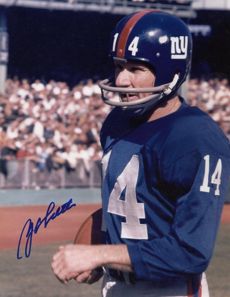 Y.A. TITTLE  NEW YORK GIANTS SIGNED AUTOGRAPHED 8X10 PHOTO