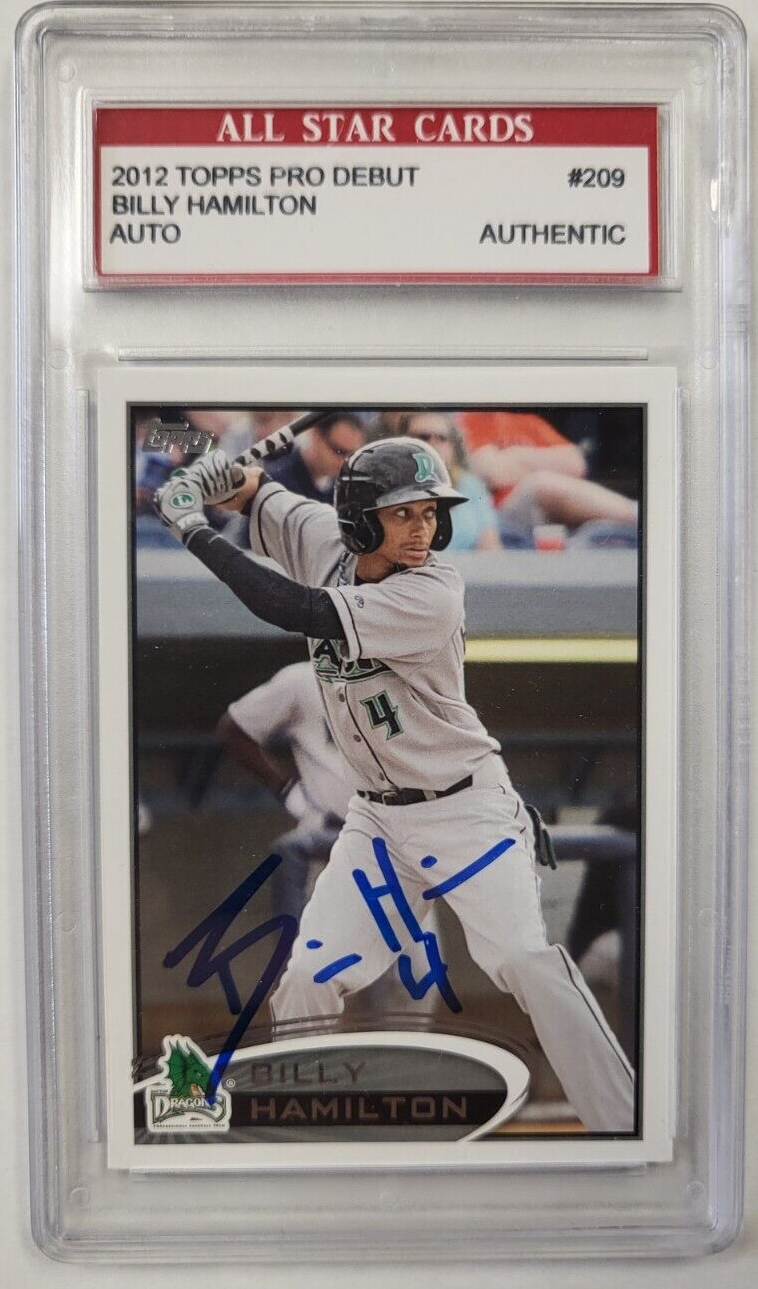 2012 TOPPS PRO DEBUT BILLY HAMILTON AUTO ALL STAR CARDS AUTHENTIC