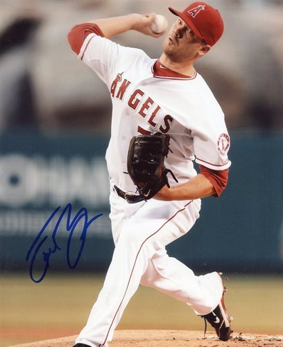 TRAVIS BELL LOS ANGELES ANGELS SIGNED 8X10 PHOTO W/COA