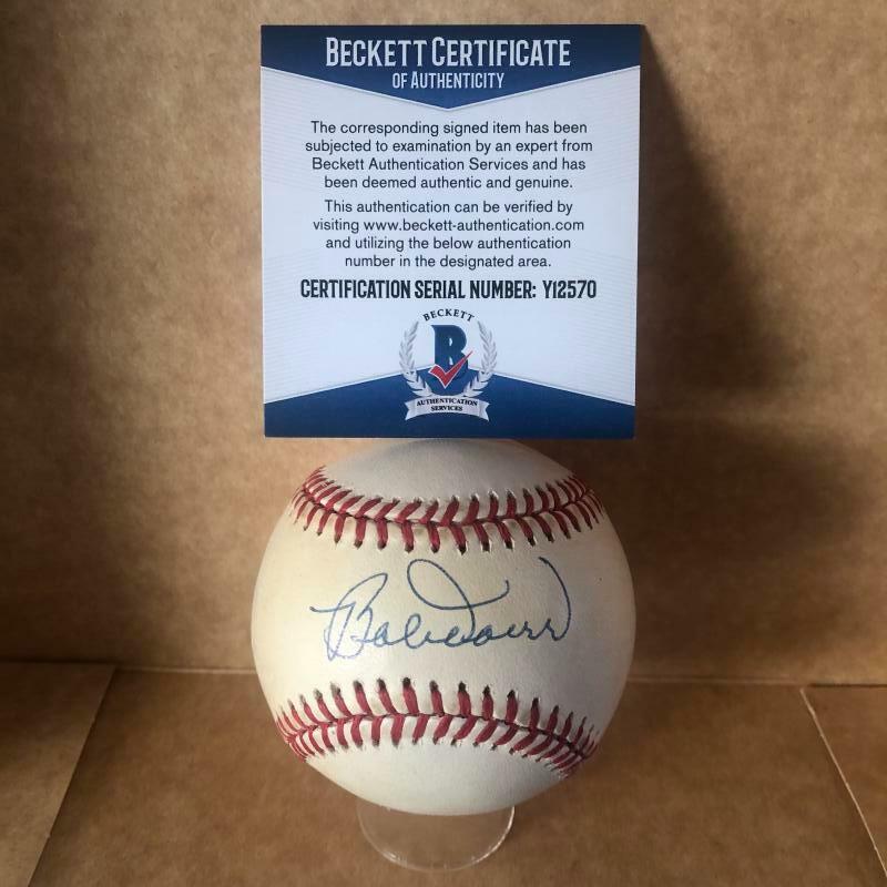BOBBY DOERR BOSTON RED SOX SIGNED AUTOGRAPHED A.L. BASEBALL BECKETT Y12570