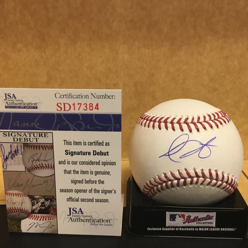 DILLON TATE NEW YORK YANKEES SIGNATURE DEBUT M.L. SIGNED BASEBALL JSA SD17384