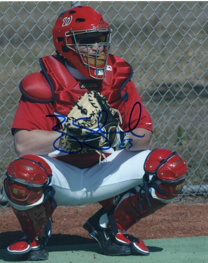 BRIAN SCHNEIDER WASHINGTON NATIONALS SIGNED AUTOGRAPHED 8X10 PHOTO W/COA