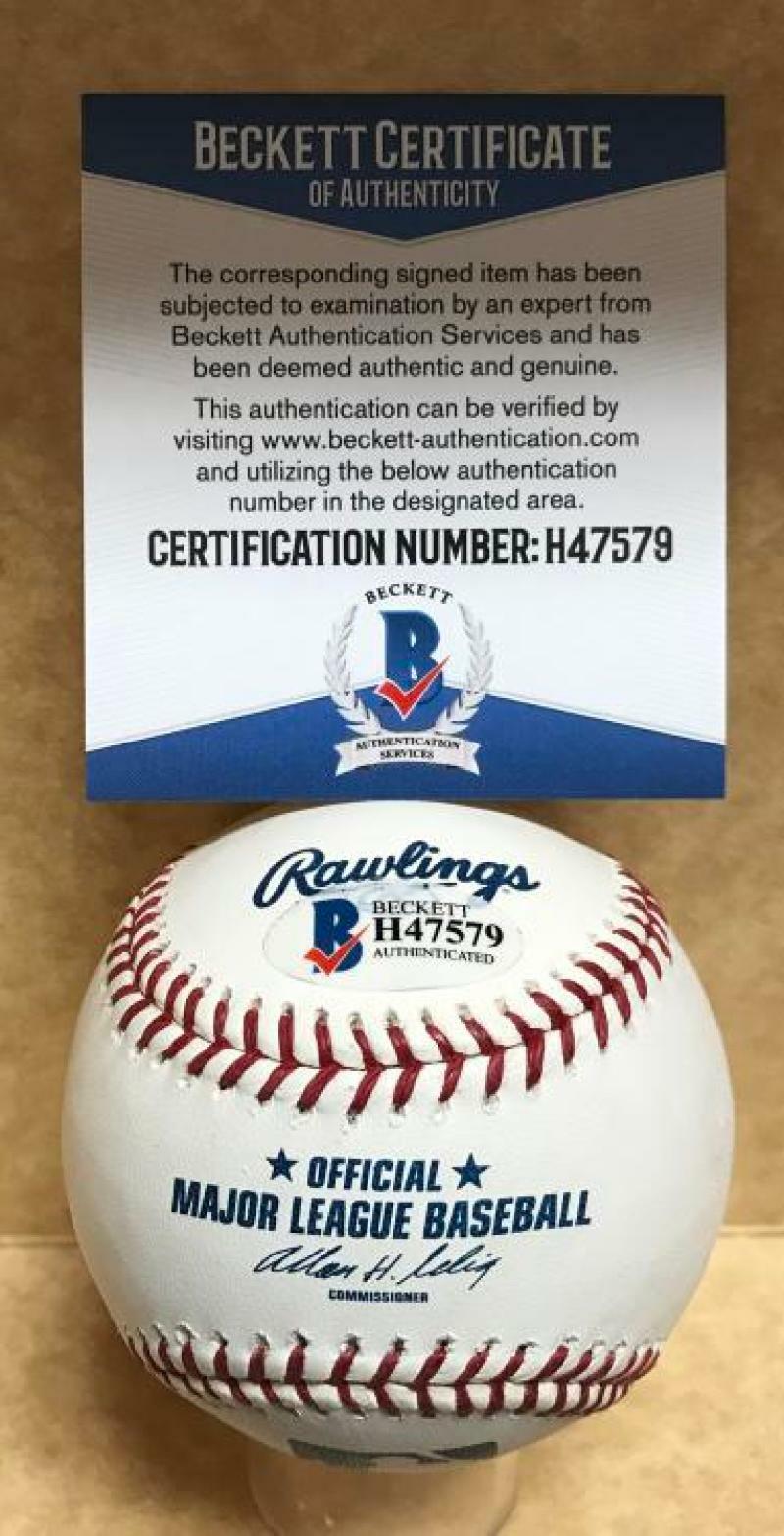 TOMMY GREENE #49 NO HITTER 5/23/91 SIGNED AUTO M.L. BASEBALL BECKETT H47579