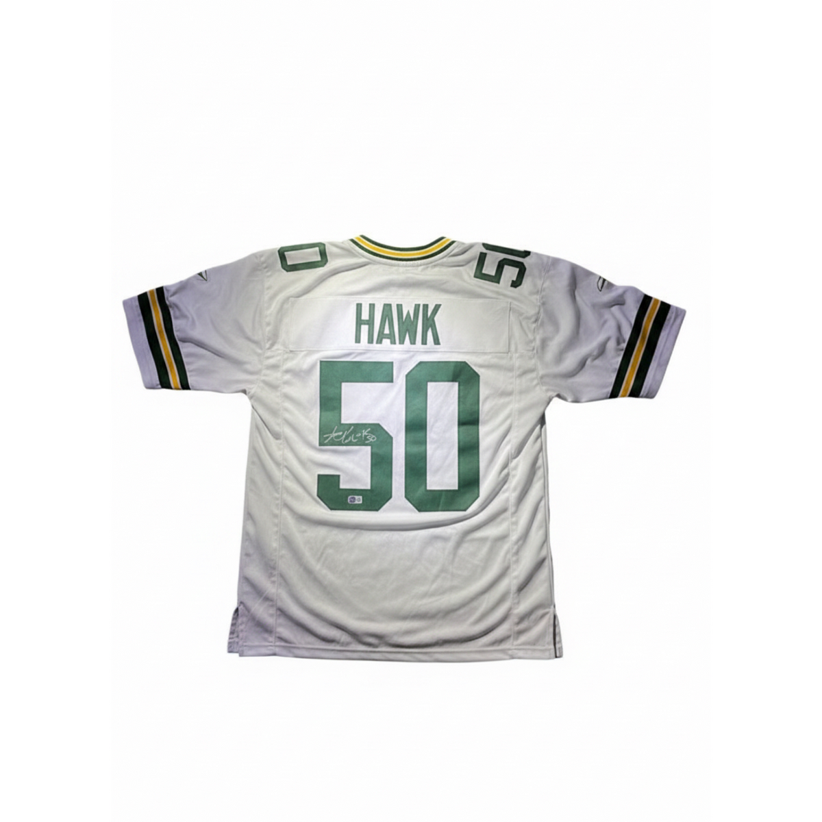 AJ Hawk Custom Signed Green Packers White Jersey Beckett Authenticate Auto